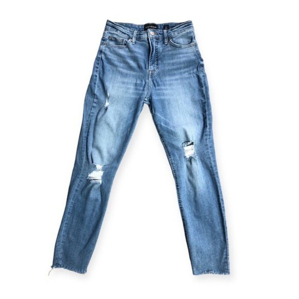 Lucky Brand Bridgette Distressed High Waist Ankle Crop Skinny Jeans